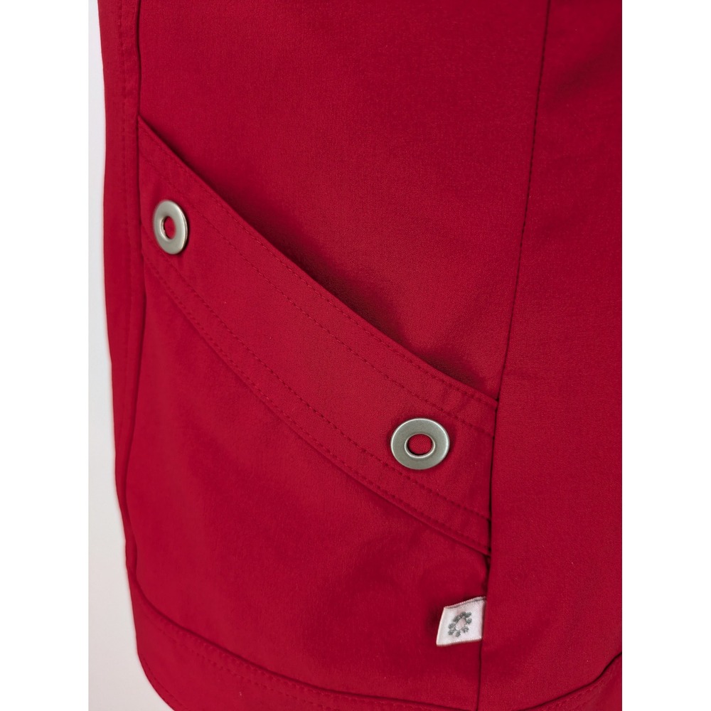Zenergy Chicos Vest Women Medium 1 Red Full Zip Mock Neck Stretch Activewear - Picture 7 of 11